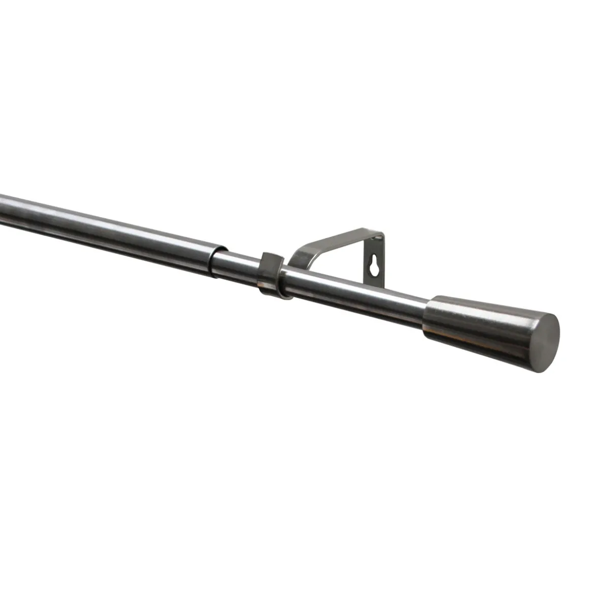 Gardinenstangen Set Kos Cone ausziehbar Durchmesser 16/19 mm 190-340 cm Edelstahl-Optik