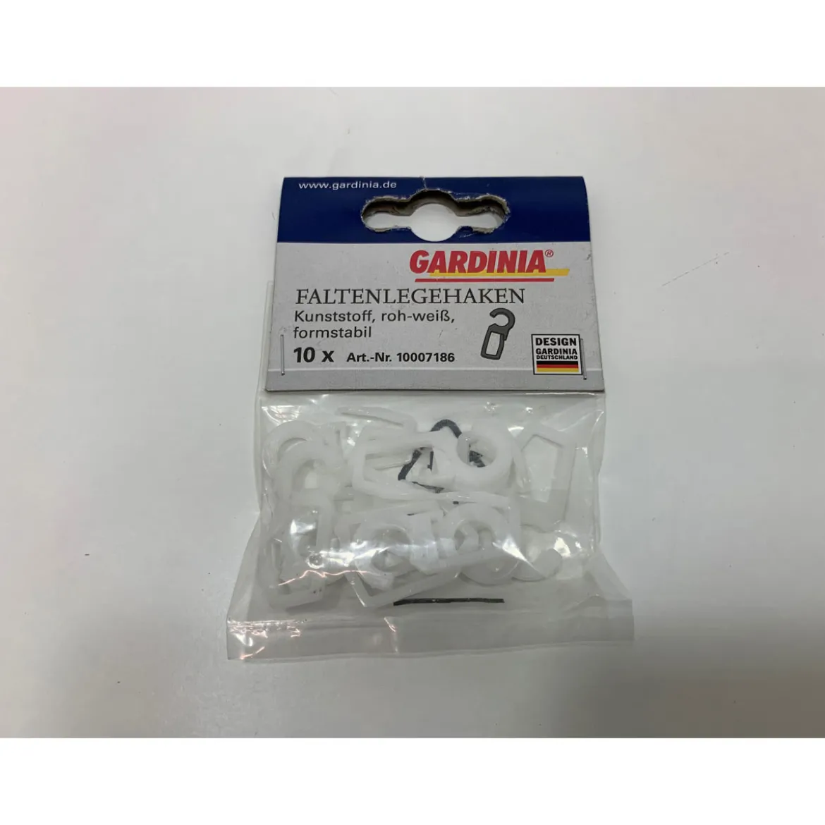 Gardinia Faltenlegehaken Pom 20 mm weiß