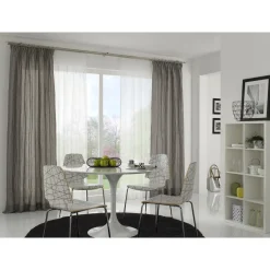 GardiniaGardinenstange Chicago mit Innenlauf Durchmesser 16 mm 160 cm Edelstahl-Optik