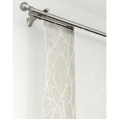 GardiniaGardinenstange Chicago mit Innenlauf Durchmesser 16 mm 160 cm Edelstahl-Optik