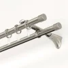 GardiniaGardinenstange Memphis mit Innenlauf Durchmesser 16 mm 120 cm Edelstahl-Optik