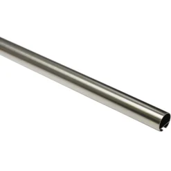 GardiniaGardinenstange Windsor mit Innenlauf Durchmesser 16 mm 160 cm Edelstahl-Optik