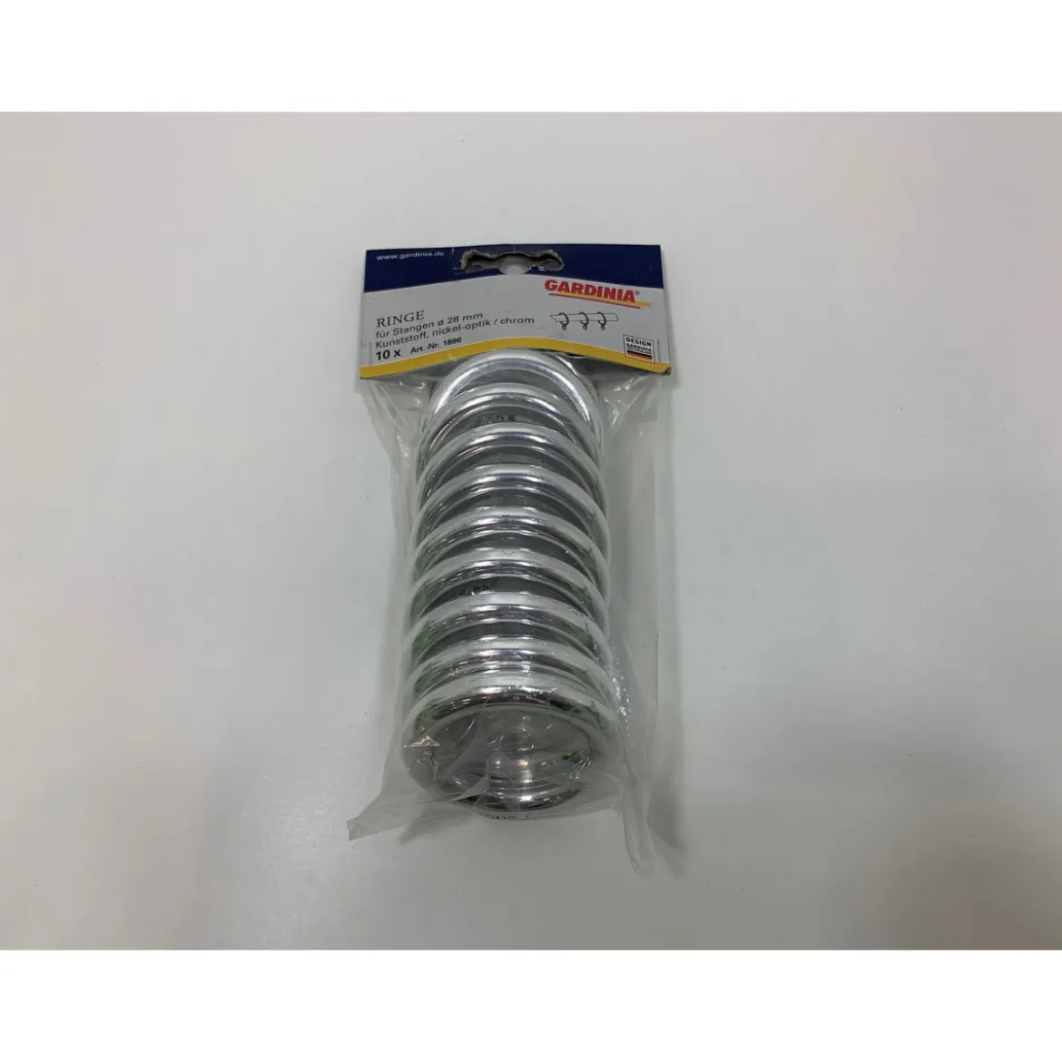 Gardinia Ringe 56 mm verchromt