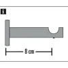 Gardinia Träger Chicago offen für Durchmesser 20 mm 8 cm weiß