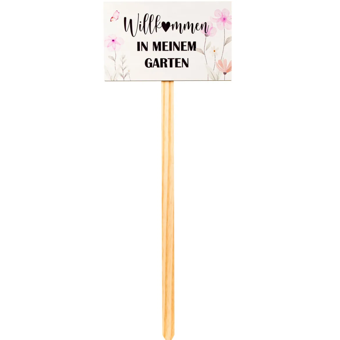 Gartenstecker Willkommen