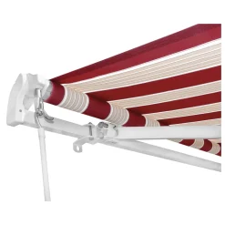 Gelenkarmmarkise Nizza rot-weiss 300 x 200 cm