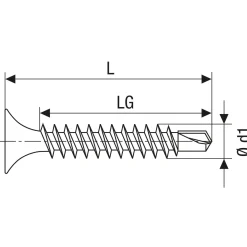 Gix Schnellbauschraube D Bohrspitze 3,5 x 25