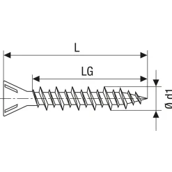 Gix Trockenbauschraube C für Gipsfaser 3,9 x 25
