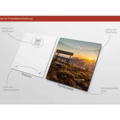 Glas-Art Bench und Horizon 30 x 30 Glasbild