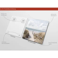 Glas-Art Way To Beach 50 x 50 Glasbild