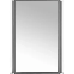 Glas-Windschutz 100 x 160 cm Aluminium Anthrazit