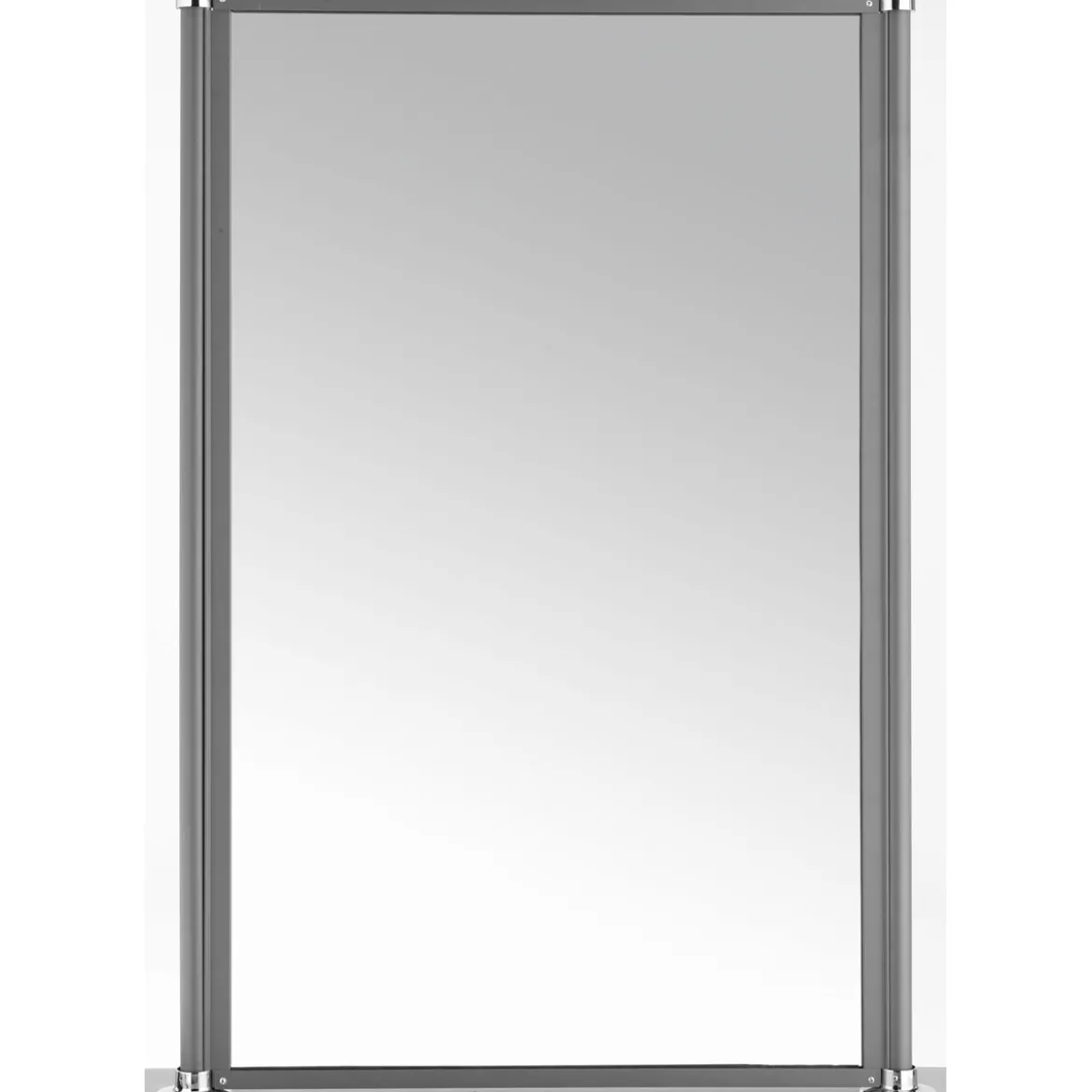 Glas-Windschutz 100 x 160 cm Aluminium Anthrazit