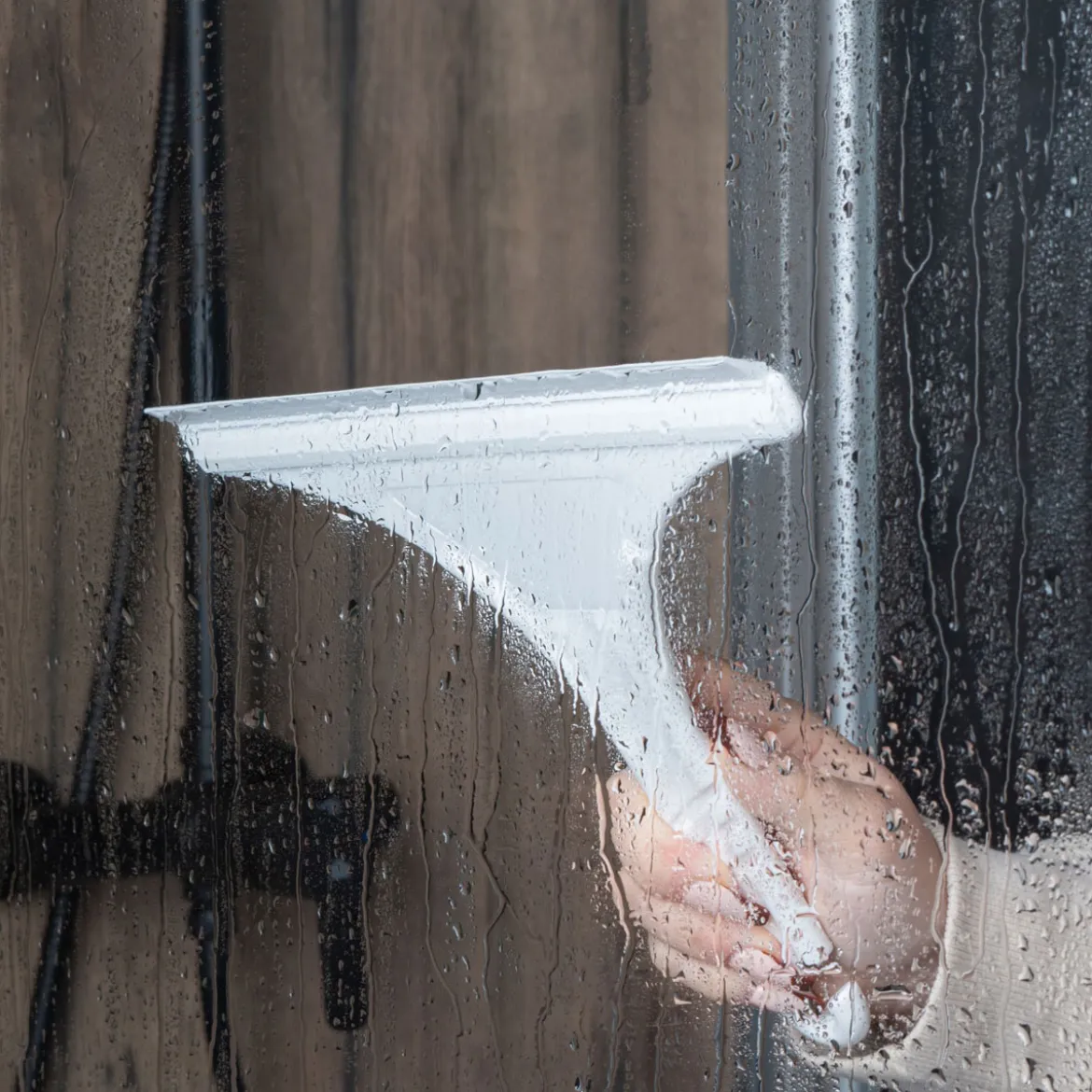 Glaswischer zum problemlosen Abwischender Dusche und anderer glatten Flächen