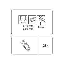 Gleiter für Aluschiene 25 Stück 13 mm