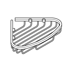 Grohe Ablagekorb Bau Cosmopolitan silber 20,2 x 3,2 x 16,4 cm