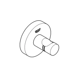 Grohe Bademantelhaken Essentials silber 4,5x Durchmesser 5,4 cm