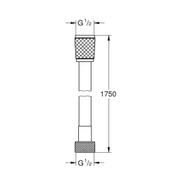 Grohe Brauseschlauch „VitalioFlex Comfort“, chrom, 1,75 m