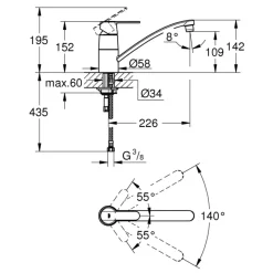 Grohe Einhand-Spültischbatterie Get 1/2"