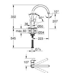 Grohe Einhand-Spültischbatterie Start Edge 1/2