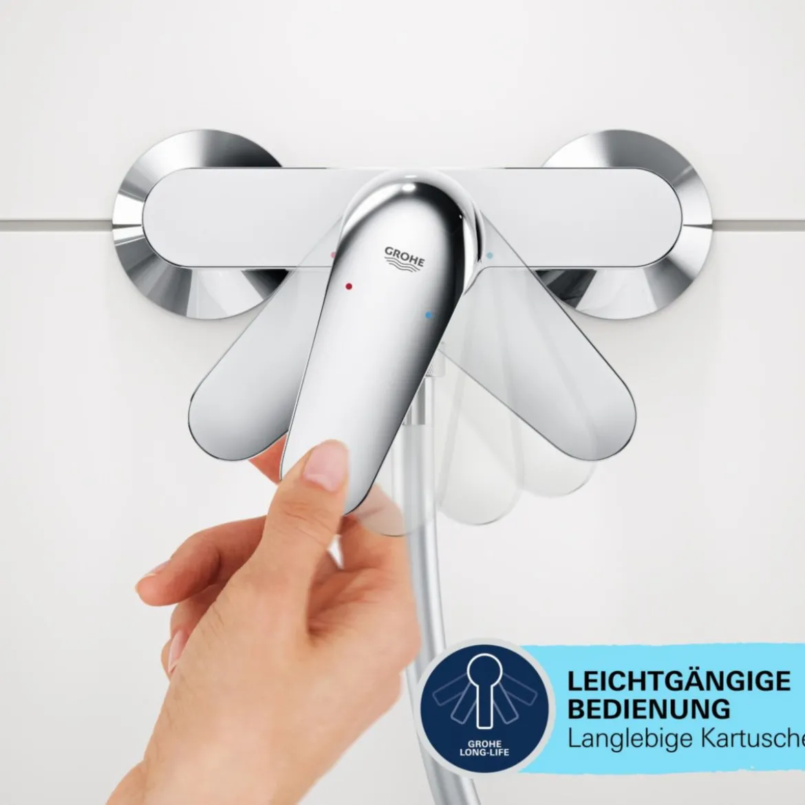 Grohe Einhand-Wannenbatterie Start Edge chrom 15 x 16,8 cm