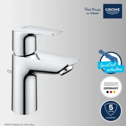 Grohe Einhand-Waschtischbatterie Start Edge chrom Durchmesser 4,5 x 14,7 cm