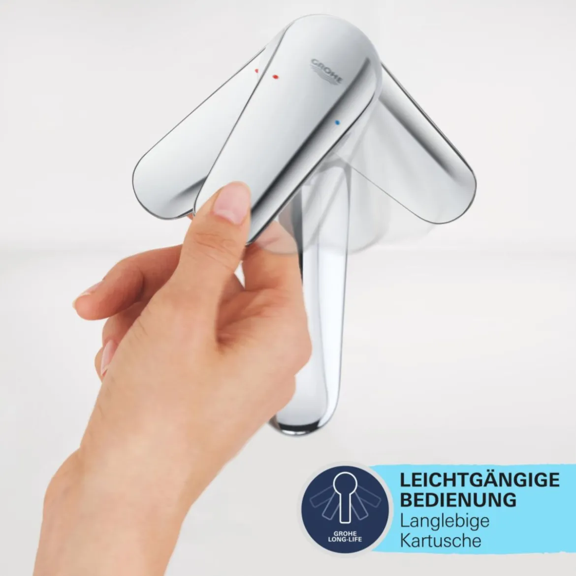 Grohe Einhand-Waschtischbatterie Start Edge chrom Durchmesser 4,5 x 14,7 cm