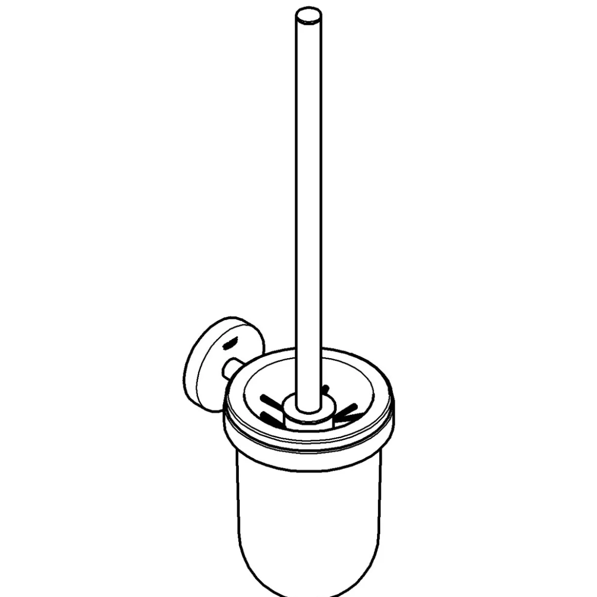 Grohe Toilettenbürstengarnitur Essentials 12,1 x 39,8 cm