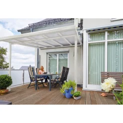 gutta Terrassenüberdachung Standard weiß 3,06 x 3,06 m