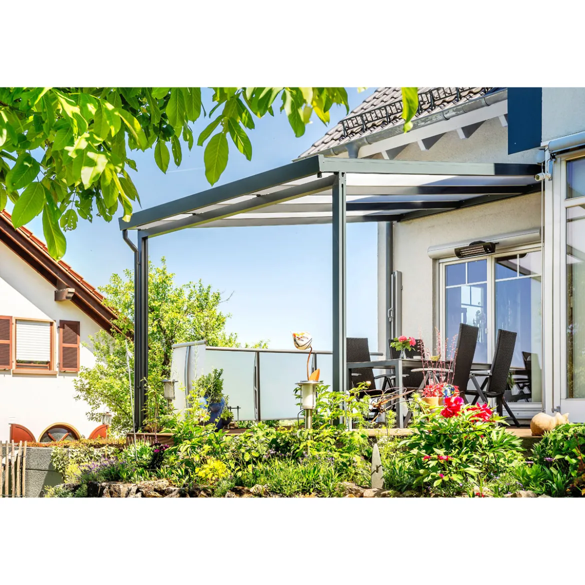 gutta Terrassenüberdachung 4 x 3 m anthrazit