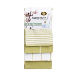 Gözze Geschirrtücher 100% Baumwolle 4er Pack 50x70cm lindgrün