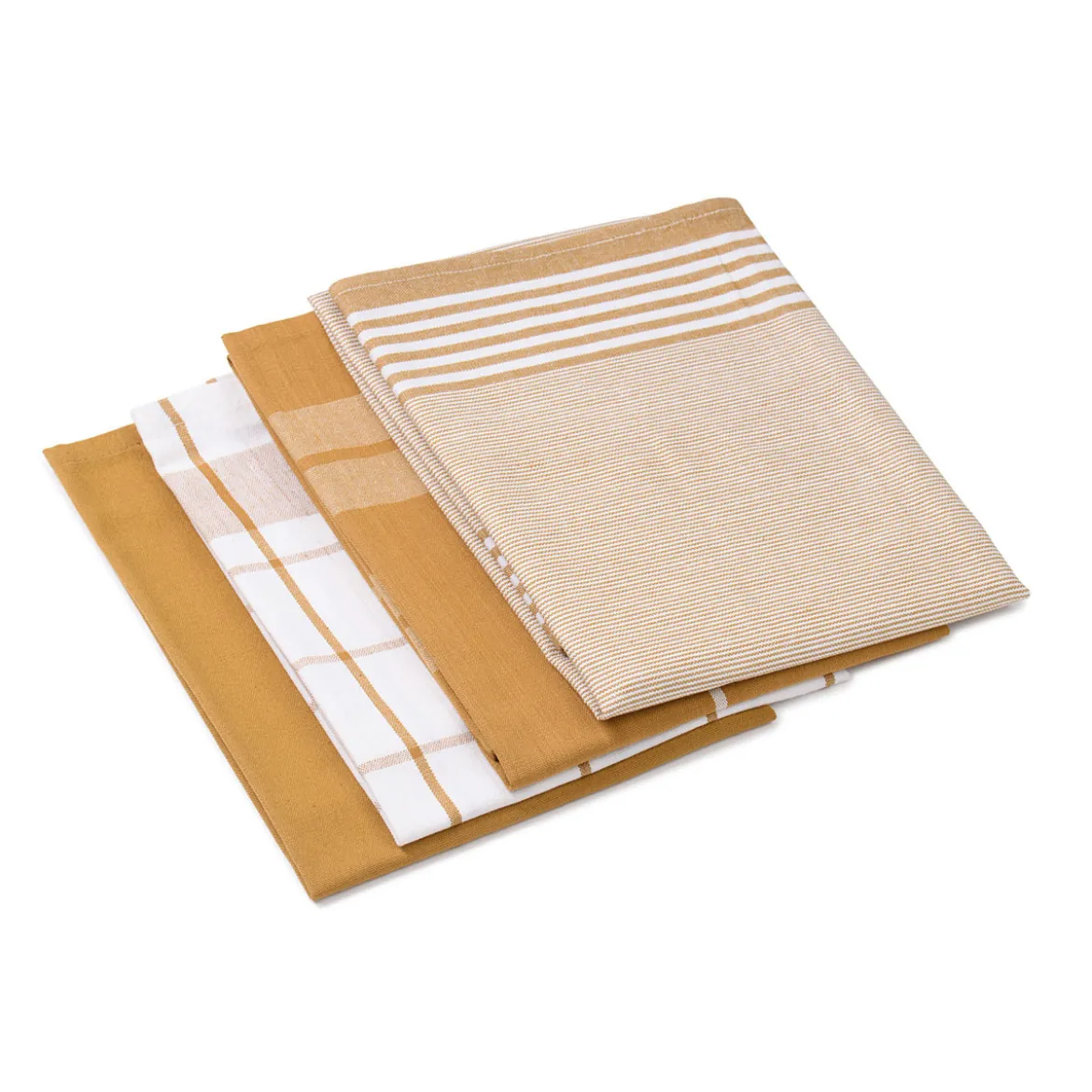 Gözze Geschirrtücher 100% Baumwolle 4er Pack 50x70cm senf