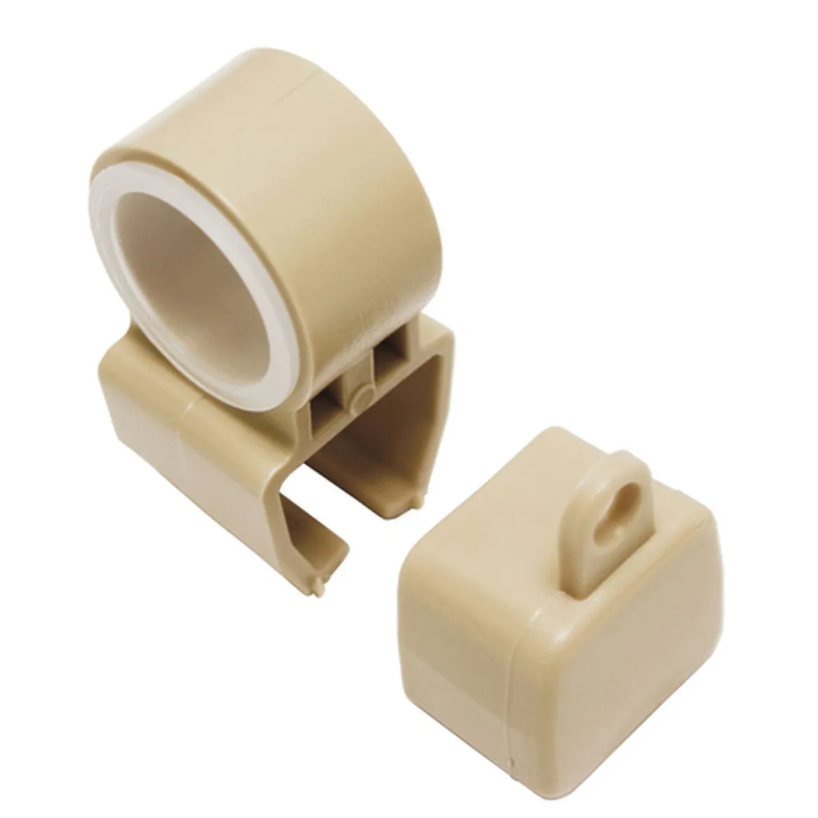 Halter/Endkappen f. U-Lauf beige