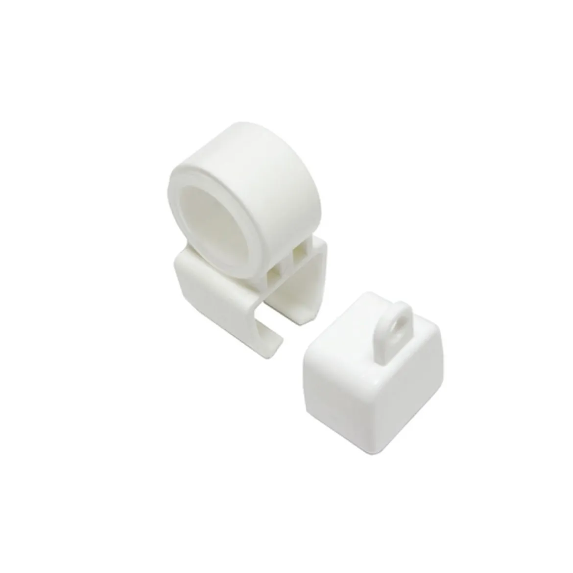 Halter/Endkappen f. U-Lauf weiß