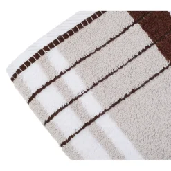 Handtuch Berlin Streifen 50 x 100 taupe/ schokolade