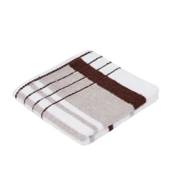 Handtuch Berlin Streifen 50 x 100 taupe/ schokolade
