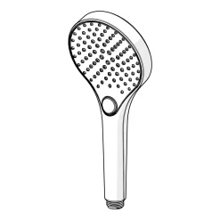 Hansa VIVA Handbrause viva chrom 3S ⌀110mm Durchfluss 12l/min