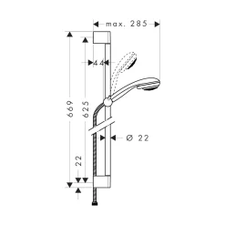 Hansgrohe Brauseset Vario mit Brausestange 65 cm