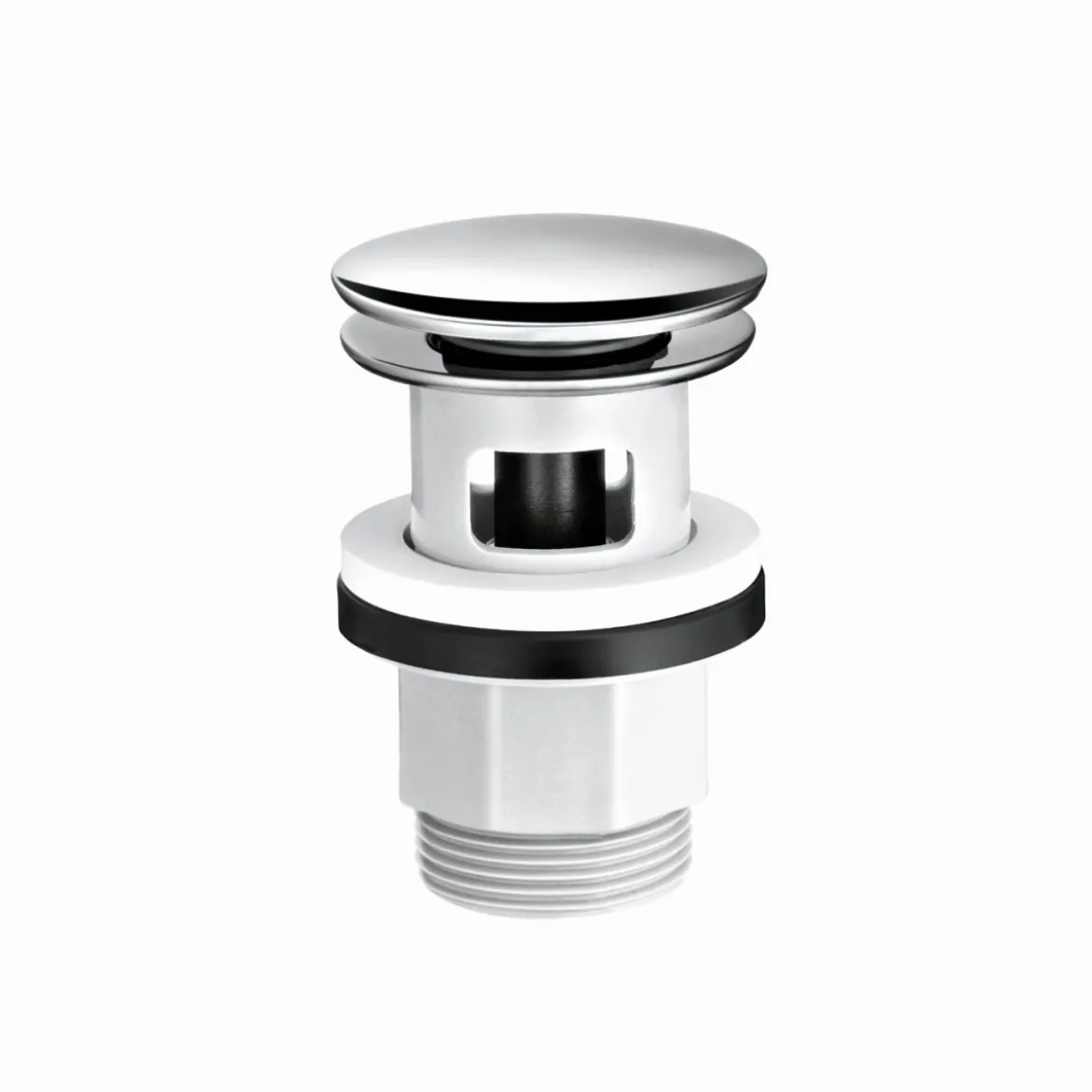Hansgrohe WT-Armatur Focus 70, chrominkl. Push-Open-Ventil u. Zubehoer
