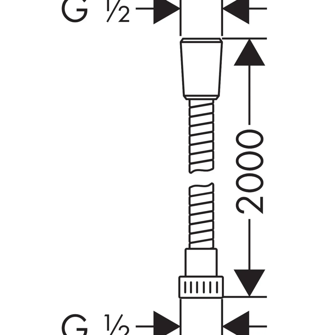 HansgroheBrauseschlauch Metaflex 200 cm Chrom