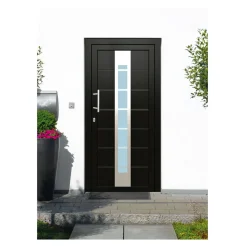 Haustür Kunststoff T84 anthrazit 100 x 210 cm Anschlag rechts