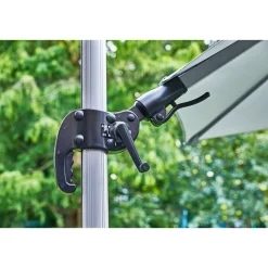 Haveson Ampelschirm Catania 300 cm silbermetallic