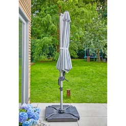 Haveson Ampelschirm Catania 300 cm silbermetallic