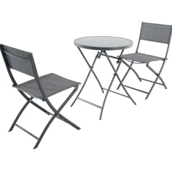 Haveson Balkonmöbel-Set Atlanta grau meliert