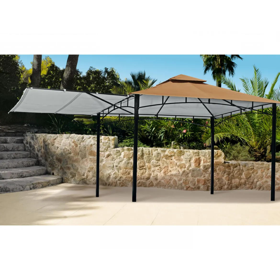Haveson Pavillon cappuccinofarben 330 x 330 cm