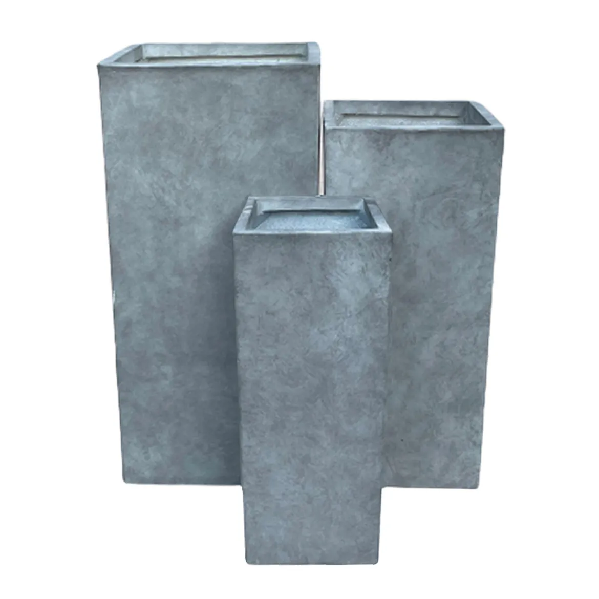 Haveson Pflanzsäule Wiped grey 28 x 28 x 60 cm