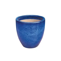 Haveson Pflanztopf Bern II Durchmesser 21 x 20 cm blau glasiert