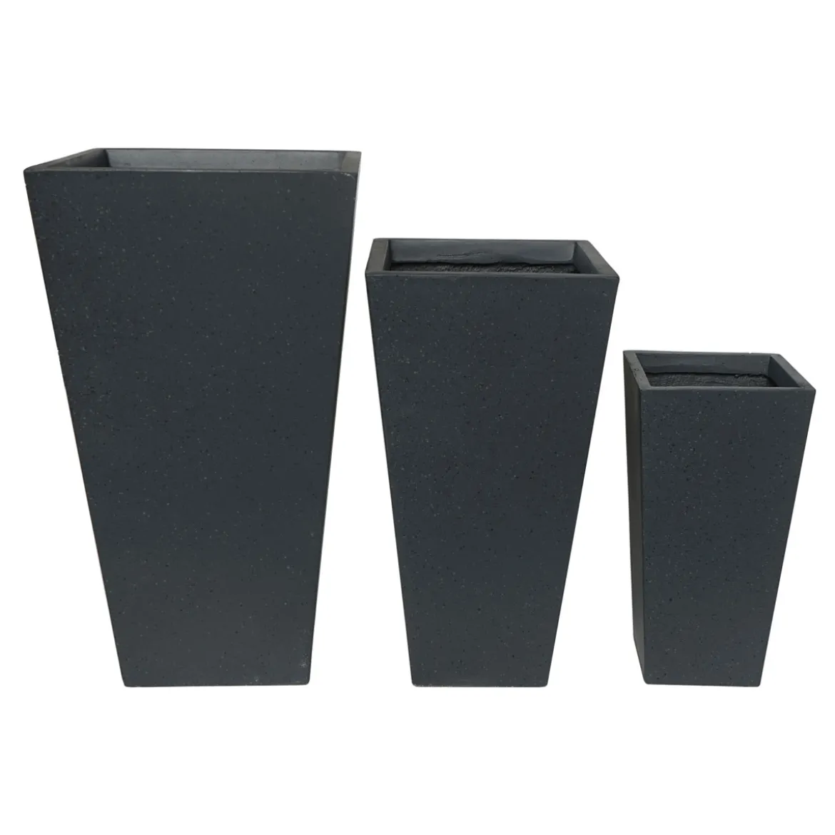 Haveson Pflanztopf Terrazzo konisch-eckig 42 x 42 x 75 cm