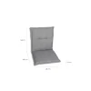 Haveson Sitzauflage Niederlehner 100x48x4cm hellgrau