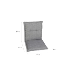 Haveson Sitzauflage Niederlehner 100x48x4cm hellgrau