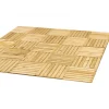 Holzfliese Kiefer geriffelt braun 50 x 50 cm